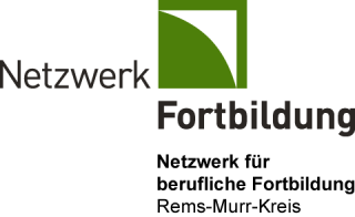Bild zeigt das Logo und den Claimer Netzwerk für berufliche Fortbildung Rems-Murr-Kreis